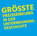 Größte Preissenkung der Unternehmens-<br/>Geschichte