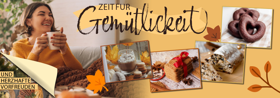 Banner zum Sortimentsthema »Zeit für Gemütlichkeit«
