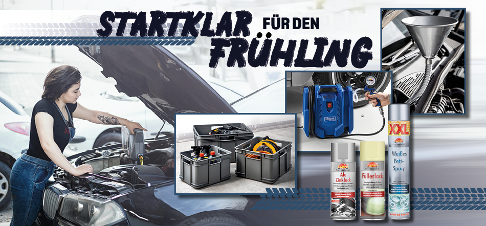 Startklar für den Frühling. Zum Thema mit den Autopflege-Angeboten