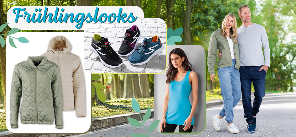 Frühlingslooks. Zum Thema mit den Modeartikel-Angeboten