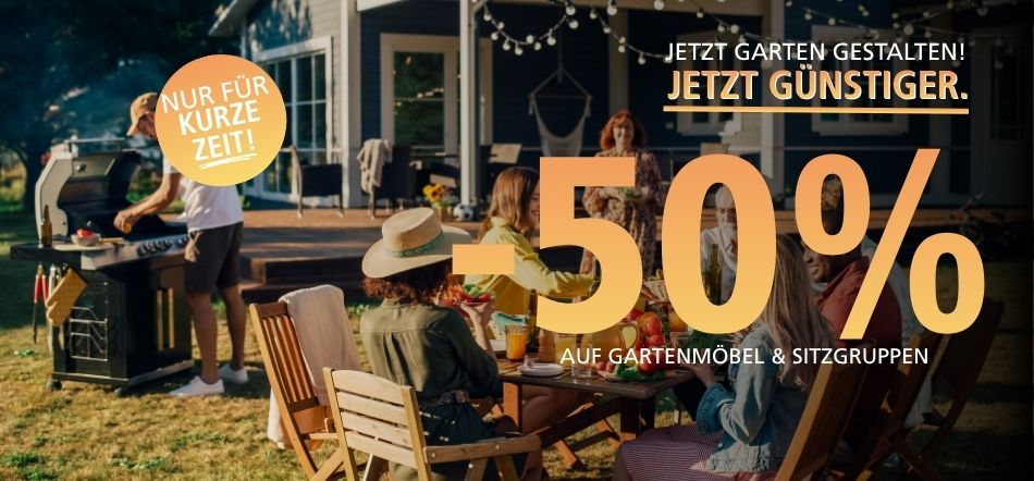 Garten-Sale: -50% auf Stühle, Tische & mehr
