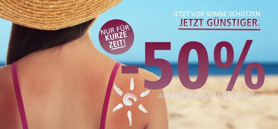Endlich Schatten – und das für -50%!