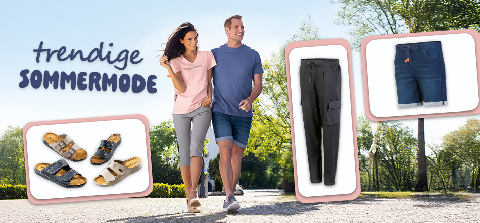 Trendige Sommermode. Zum Thema mit den Modeartikel-Angeboten