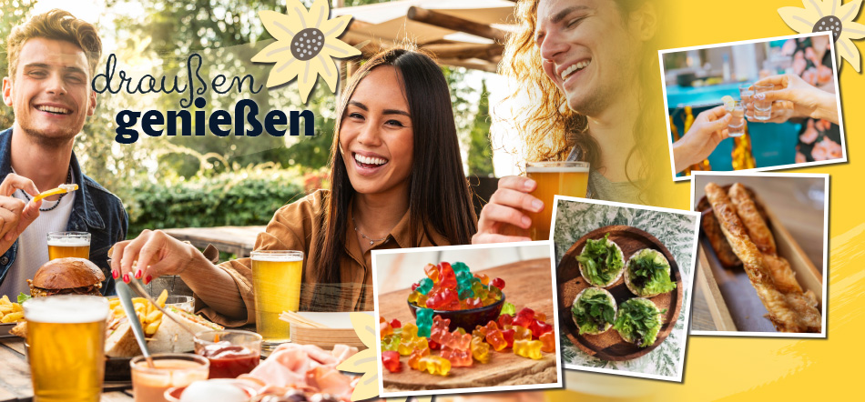Draußen genießen. Zum Thema mit den Angeboten
