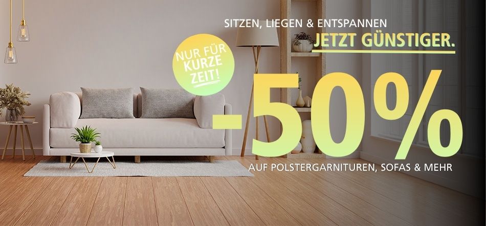 Sofas, Sessel & mehr – stark reduziert!