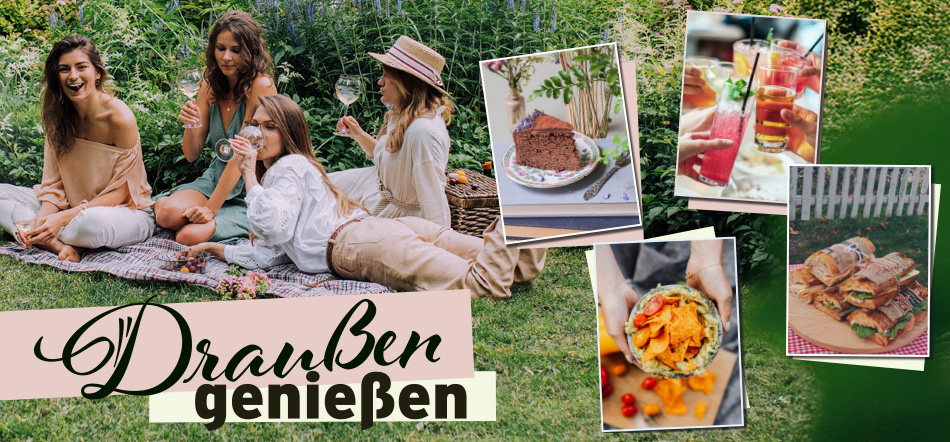 Draußen genießen. Zum Thema mit den Angeboten