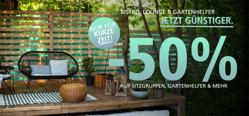 Balkon & Garten upgraden – zum halben Preis!