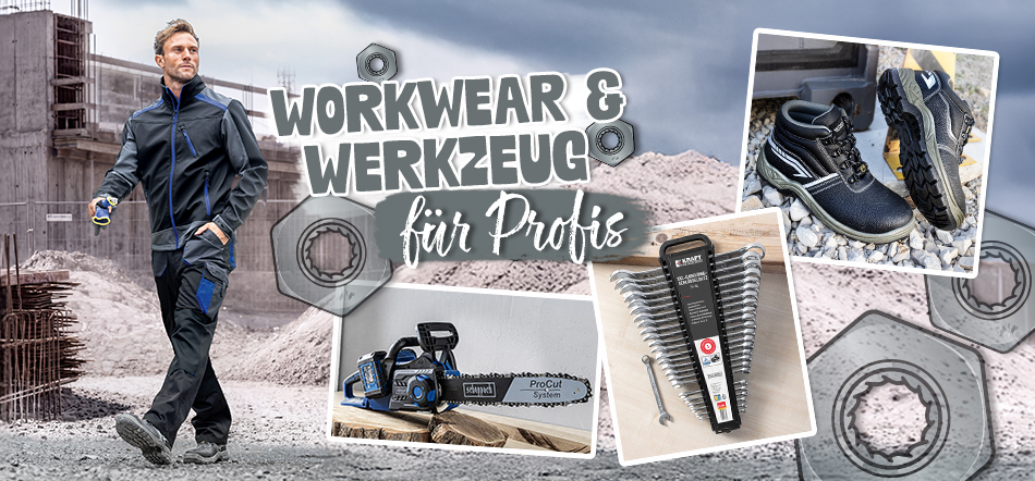Workwear und Werkzeug für Profis. Zum Thema mit den Werkstattartikel-Angeboten