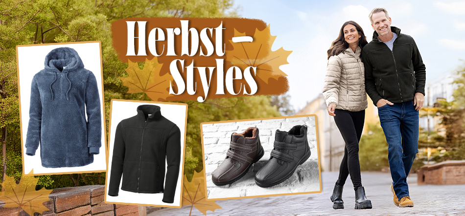 Herbst-Styles. Zum Thema mit den Modeartikel-Angeboten