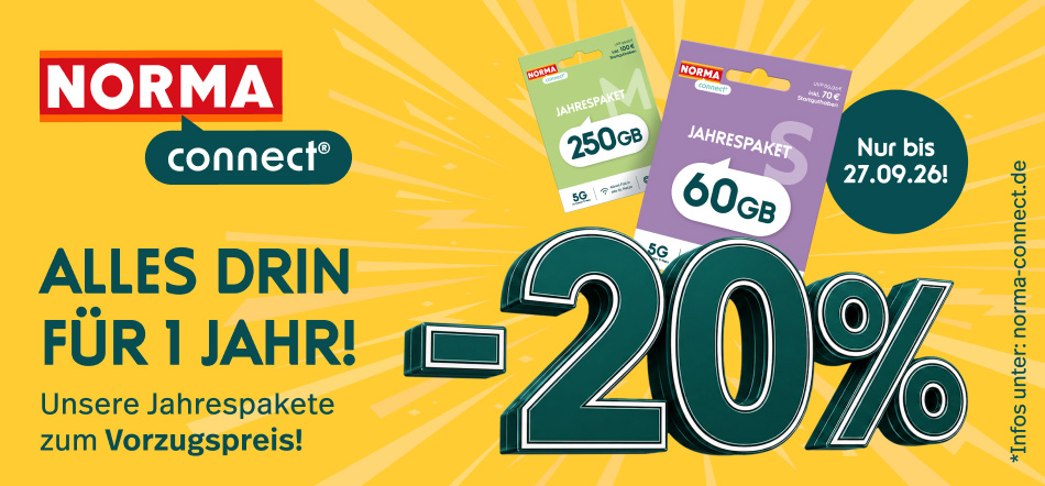 NORMA Connect – Jahrespaket -20% Rabatt Aktion