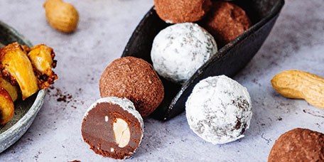 Schoko-Erdnuss-Trüffel