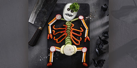 Gemüse-Skelett