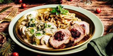 Gefülltes Schweinefilet