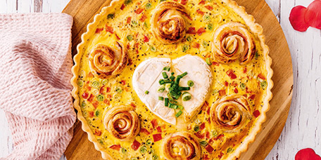 Herzhafte Rosenquiche