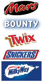 Marke »Mars/ Twix/ Bounty/ Snickers«