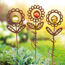 Blumentopfstecker mit Glaskugel