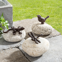 Dekostein mit Tierfigur