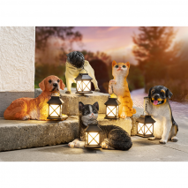 LED-Solar-Hund oder -Katze