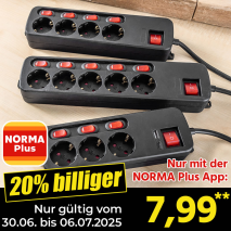 Produktbild »Einzeln schaltbare Steckdosen«