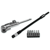 Produktbild »Winkelschraubvorsatz, flexibler Bit-Halter und Bit-Set 8-tlg.«