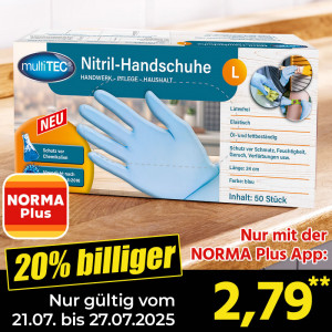 Produktbild »Puderfreie Nitril-Handschuhe 50er-Set«