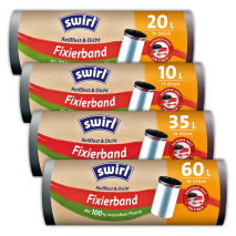 Müllbeutel mit Fixierband