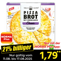 Pizza Brot mit Knoblauch