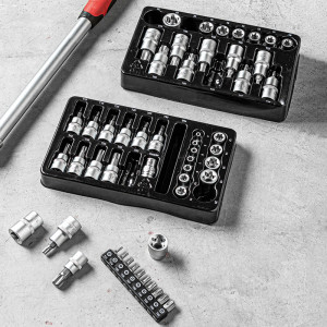 Produktbild »Innensechsrund-Stecknuss-/ Bit-Set 19tlg. oder 34tlg.«