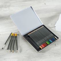 Aquarell Buntstifte im Blech-Etui 24er-Set