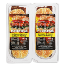 Gebackenes Rib-Hacksteak