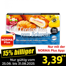 Produktbild »Mini Schnitzel Schwein / Mini Cordon bleu«