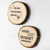 Baumscheiben-Magnet mit Spruch