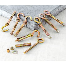 Ösen und Haken mit Metalldübeln 8tlg.
