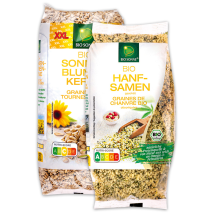Bio-Sonnenblumenkerne XXL / Hanfsamen