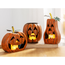 LED-Dekokürbis Spooky