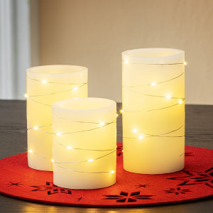 Produktbild »LED-Echtwachskerzen 3er-Set«