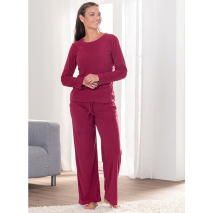Loungewear-Hose in Ripp-Velours