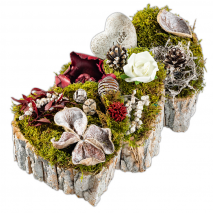 Produktbild »Grabgesteck aus Rinde in Herzform«