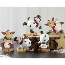 Niedliche Dekofigur Schneemänner & Elche