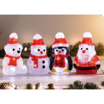 LED-Acryl-Mini-Figur 4er-Set