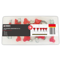 Schlauchschellen-Sortiment mit Griff 28-tlg.