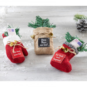 Produktbild »Weihnachts-Söckchen oder Jute-Geschenksäckchen«