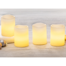 LED-Echtwachs-Adventskerzen 4er-Set