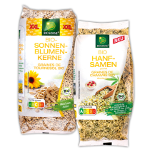 Bio-Sonnenblumenkerne XXL / Hanfsamen