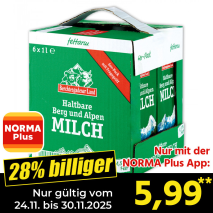 Berg und Alpen Milch 6er