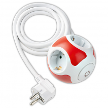 Produktbild »4-fach Kugelsteckdose 'Geometrische Form'«