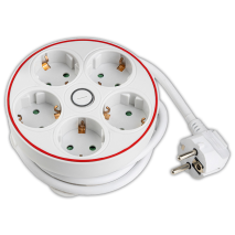 5-fach Tisch-Steckdose Geometrische Form