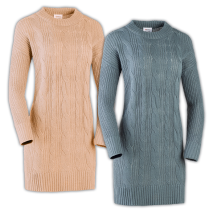Strickkleid mit Zopfmuster