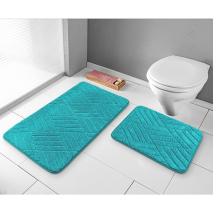 Badematten-Set 2-tlg. Teddy Flanell