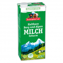 Haltbare Berg und Alpen Milch